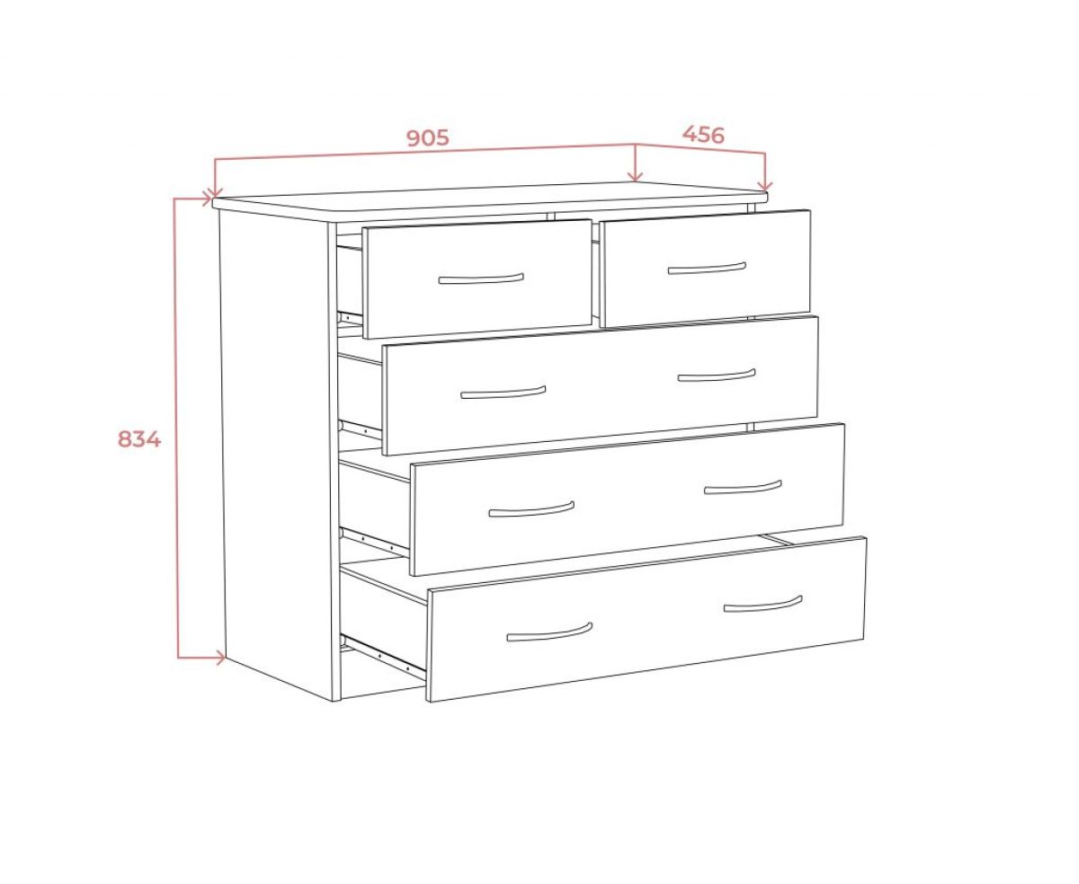 Комод 900 (Дуб сонома светлый) Эко | фото 3