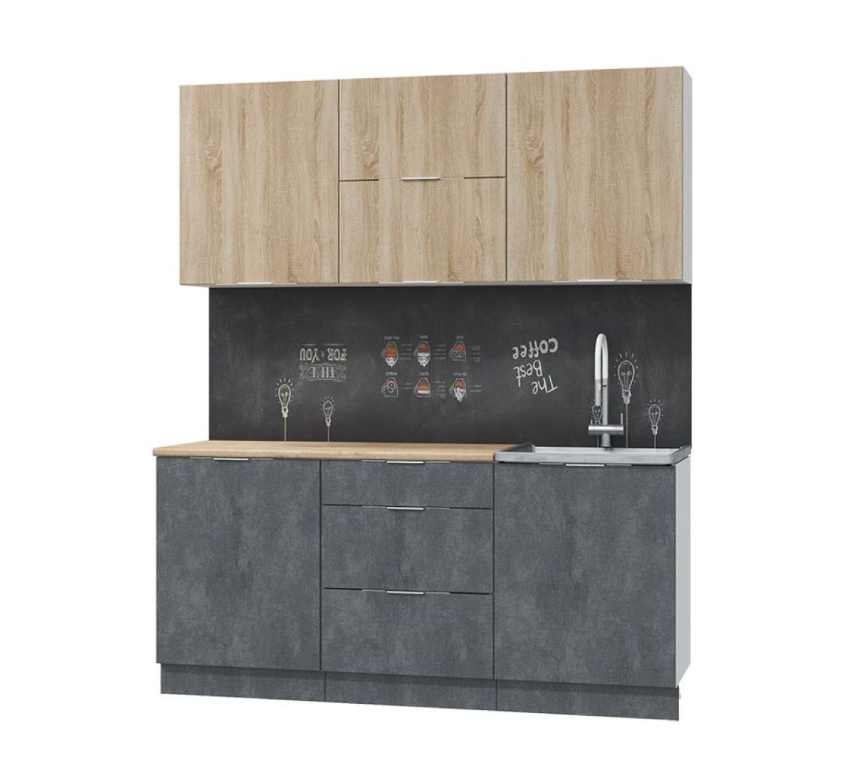 Кухонный гарнитур Асти-дуб сонома 1,8 | фото 2