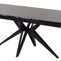 Стол FORIO 160 MATT BLACK MARBLE SOLID CERAMIC / BLACK, ®DISAUR | фото 4