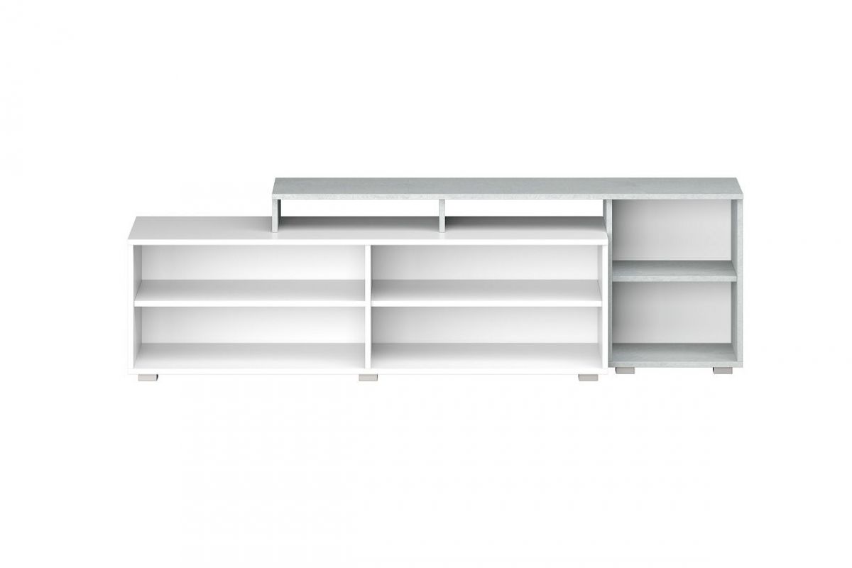 Тумба под ТВ Эльза (Бетонный Камень/Белый) | фото 3