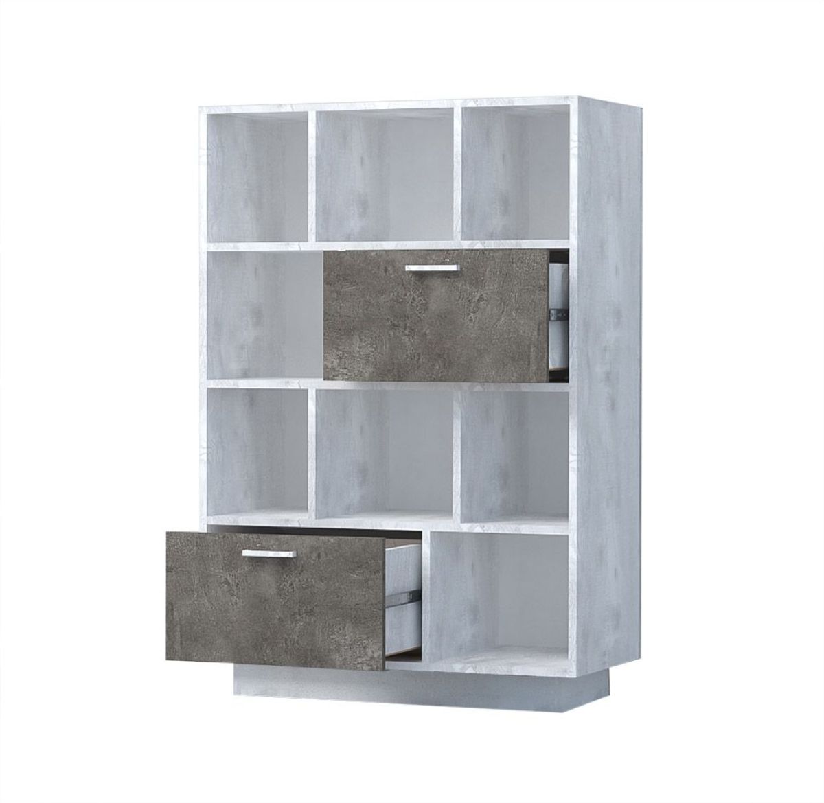 Эго К-1 Комод с 2мя ящ (бетон светлый/камень темный) цоколь | фото 2