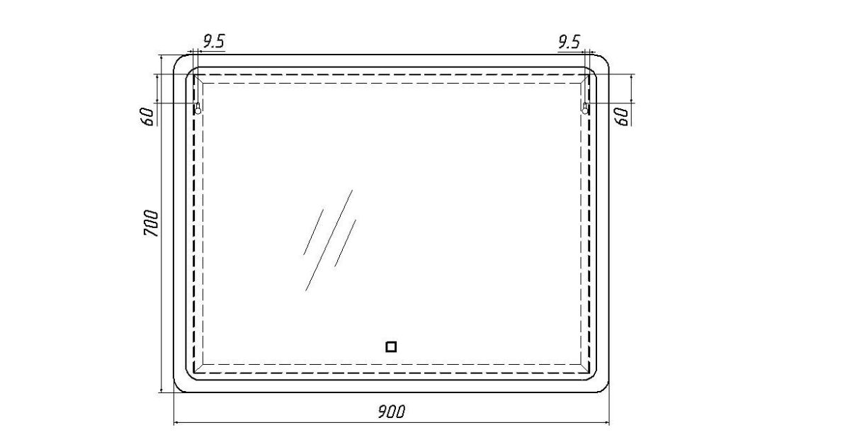 Зеркало Dream 90 alum с подсветкой Sansa (SD1023Z) | фото 8