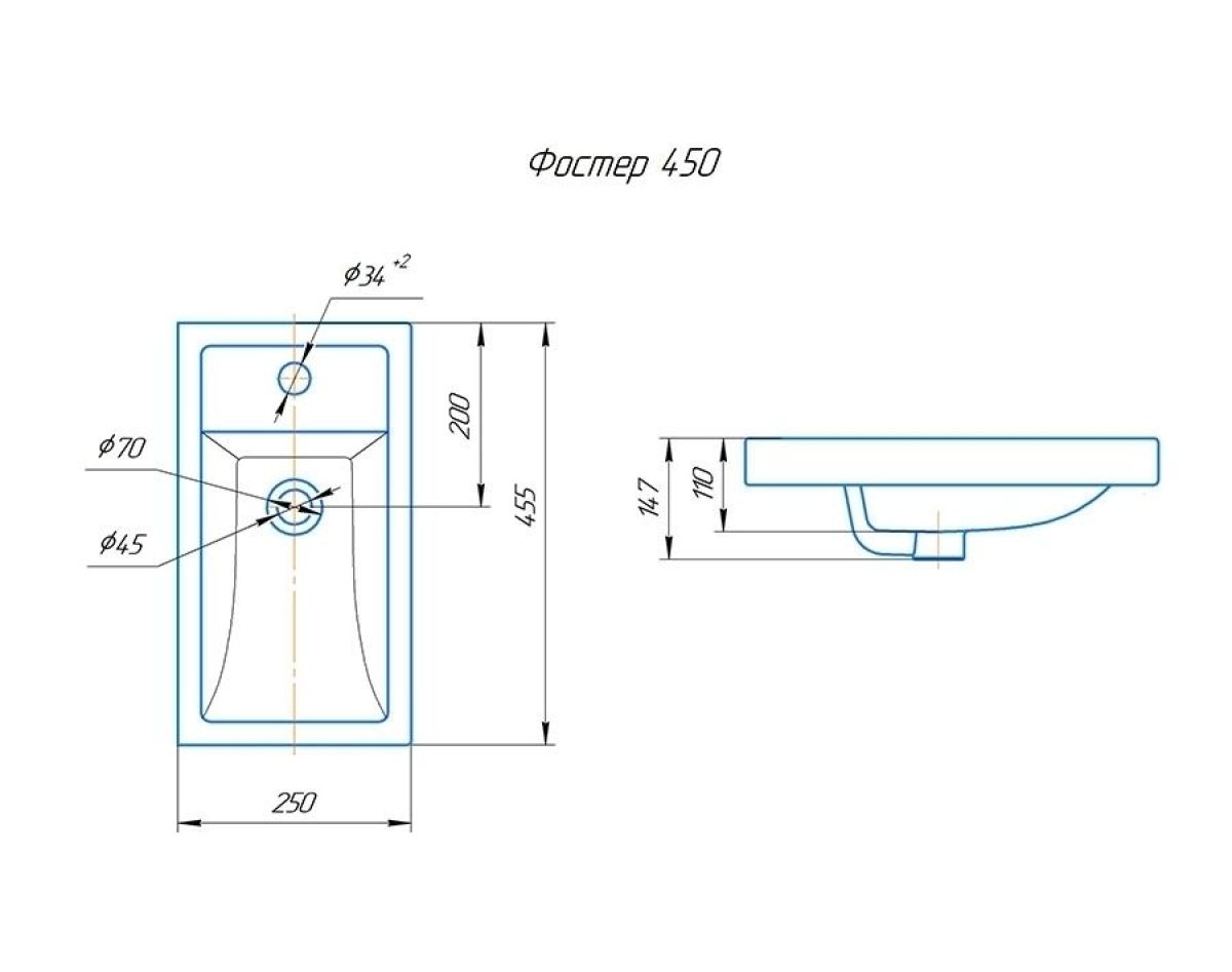 Умывальник мебельный "Фостер 45" Kirovit | фото 5