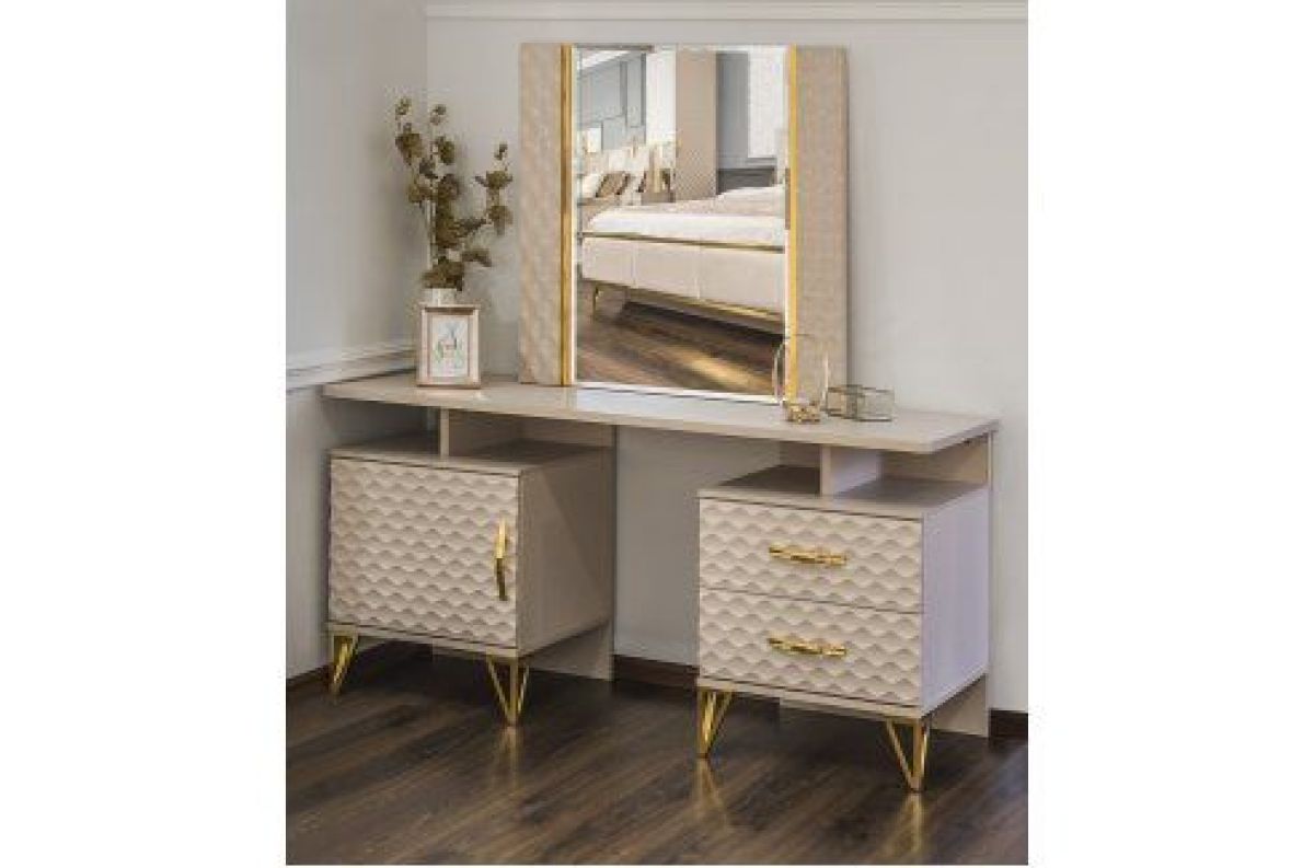 Зеркало ППУ Lara (бежевый глянец) | фото 4