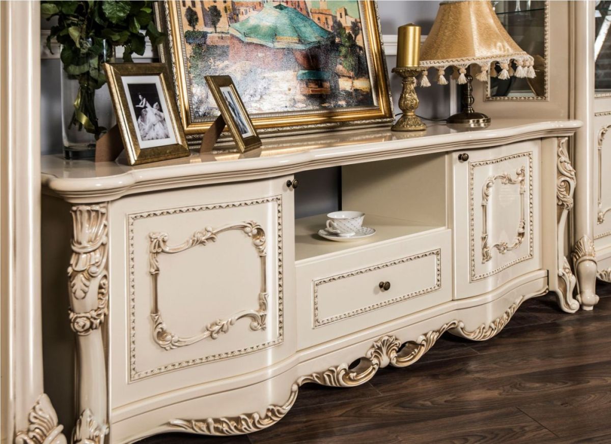 Гостиная Джоконда 1+ТВ+1 (крем глянец) | фото 3