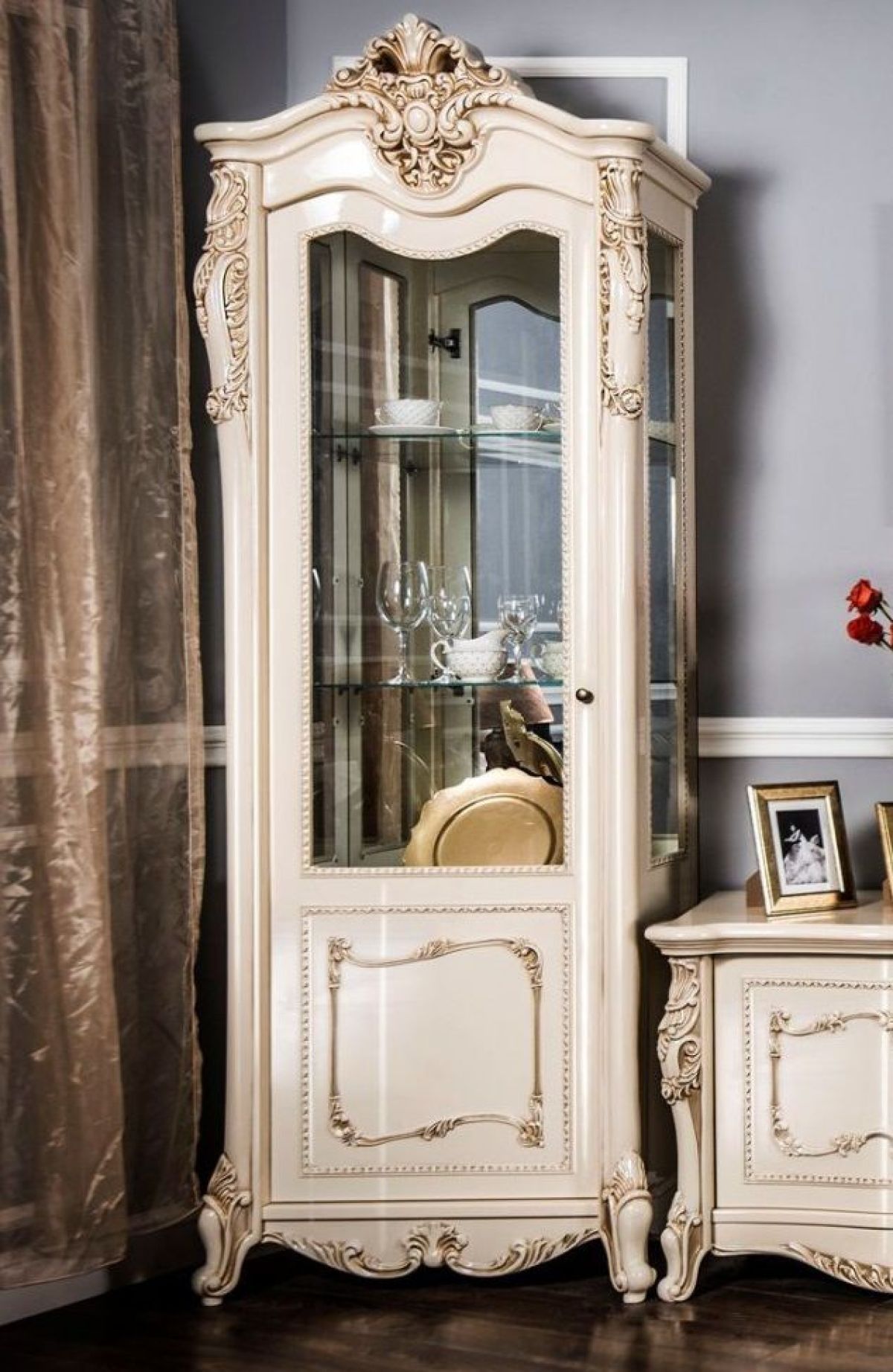 Гостиная Джоконда 1+ТВ+1 (крем глянец) | фото 4