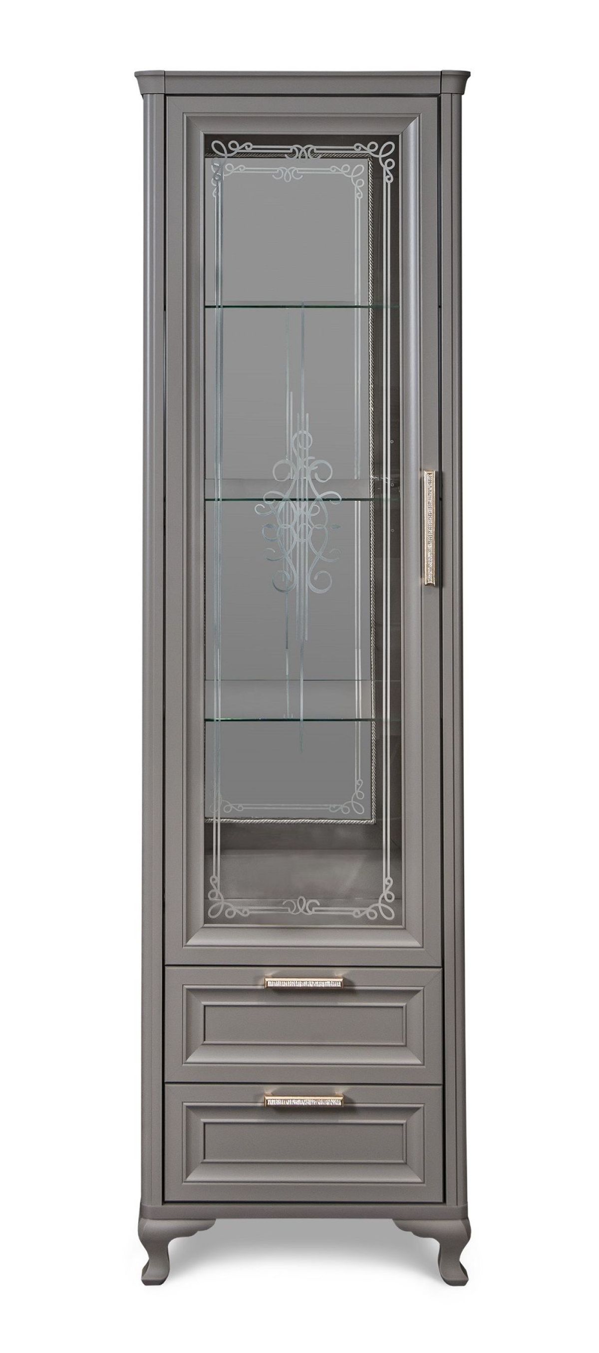 Витрина одностворчатая Мокко (серый камень) | фото 2