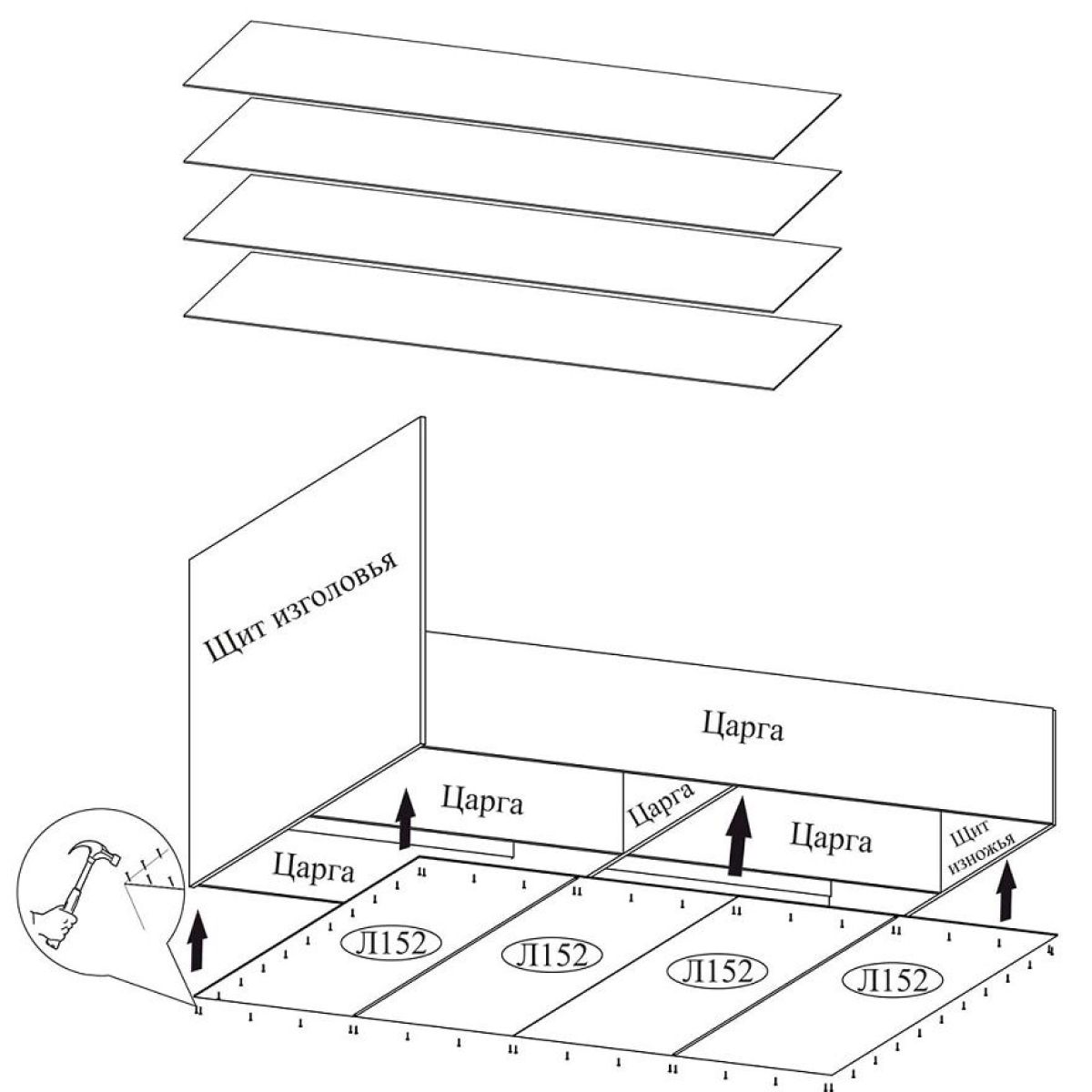 Кровать Инстайл КР-04 + основание с ПМ + Дно для хранения Л-01 | фото 3