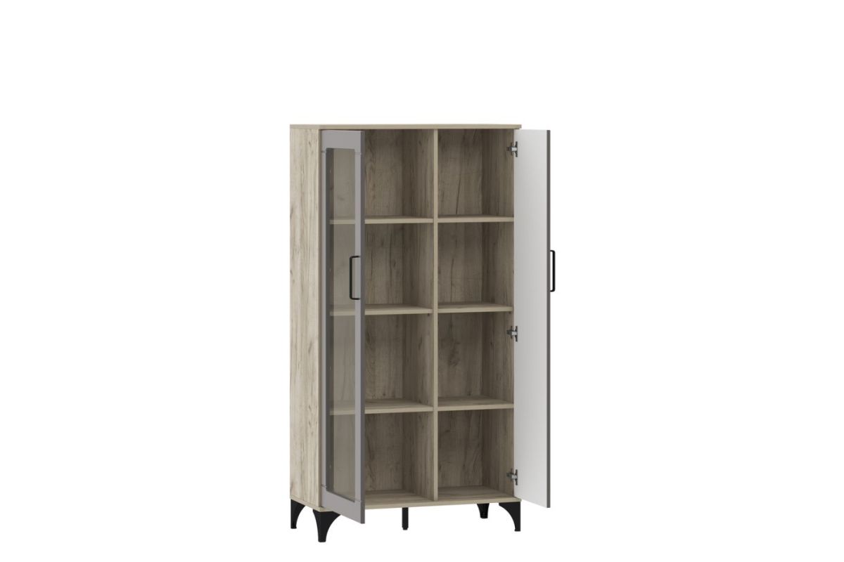 Шкаф комбинированный НМ 013.52 "Марсель" (Софт Графит/Дуб Крафт Серый) | фото 2