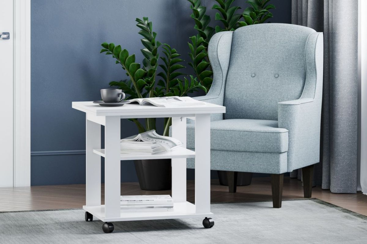 Стол журнальный НМ 011.67 Х "Консул" (Белый текстурный) | фото 3