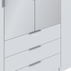 Шкаф 4х дверный с зеркалами Николь СБ-2595/1 (Белый) | фото 5