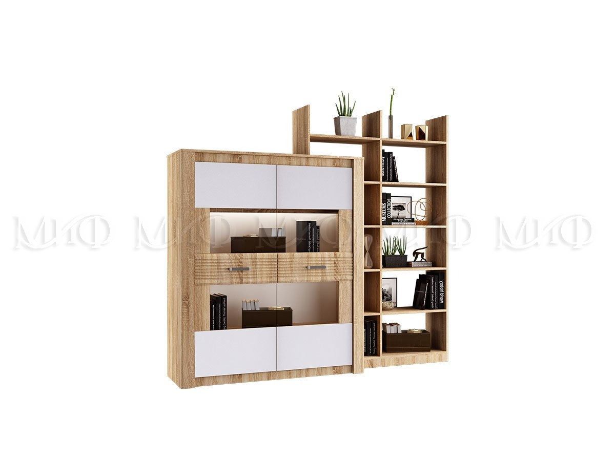 ТЕРРА Гостиная МДФ (модульная) Белый глянец/дуб сонома | фото 3