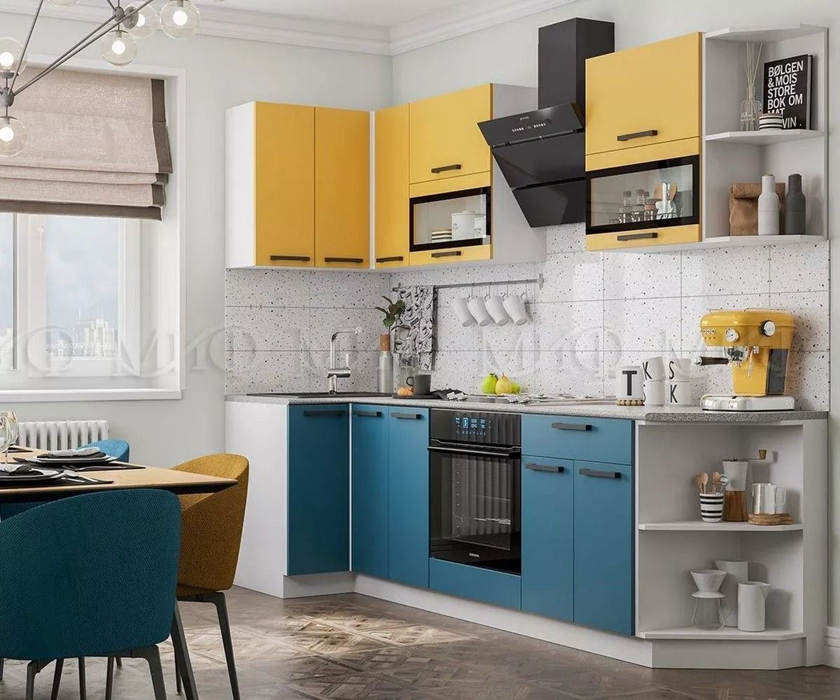 ТЕХНО Кухонный гарнитур угловой 2,7х0,9 м Компоновка №2 | фото 2