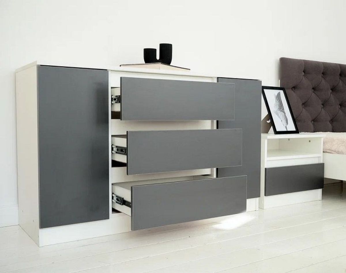 Комод 1200 Парус (Белый/Графит) | фото 4