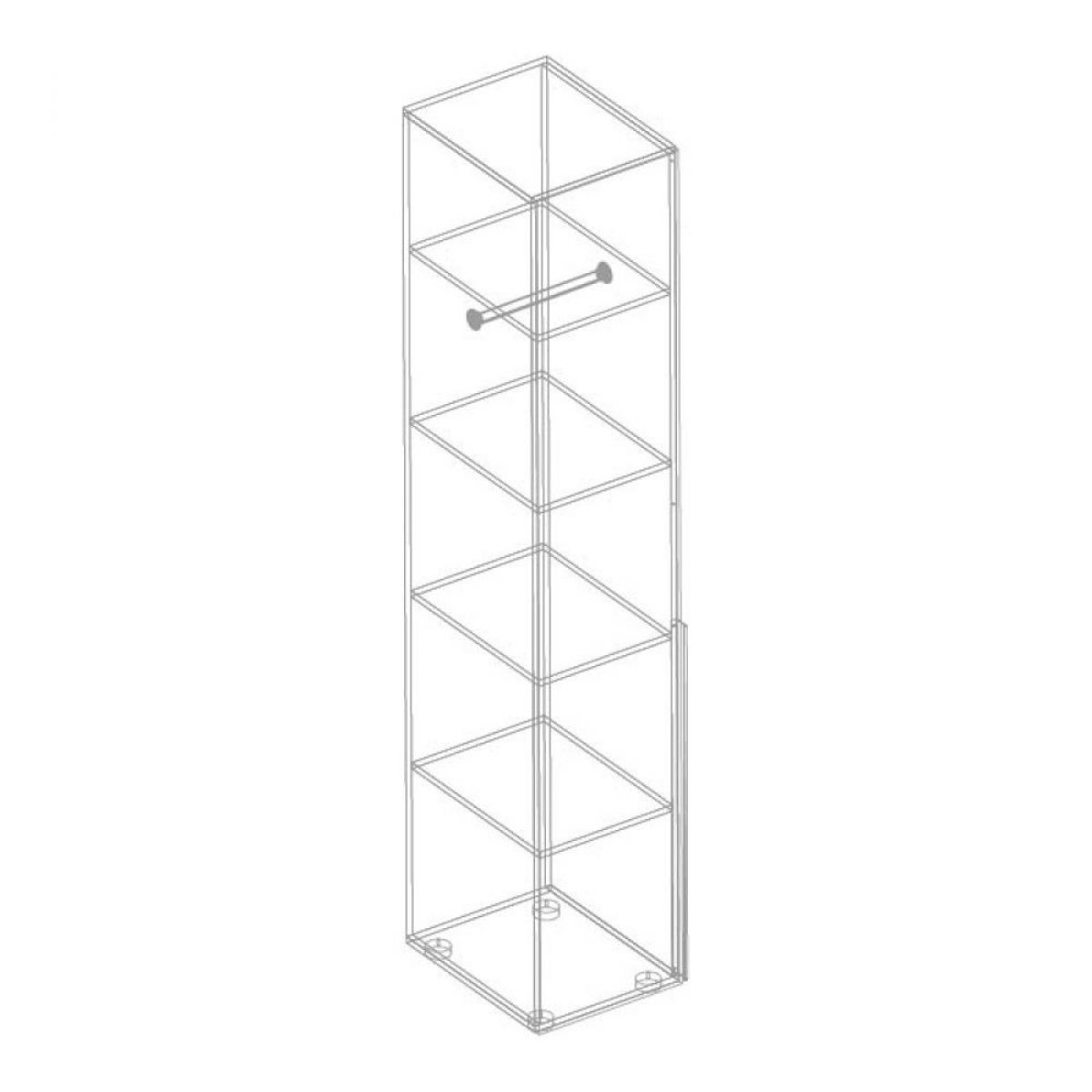 ВИТА Пенал с полками (темно серый) | фото 2