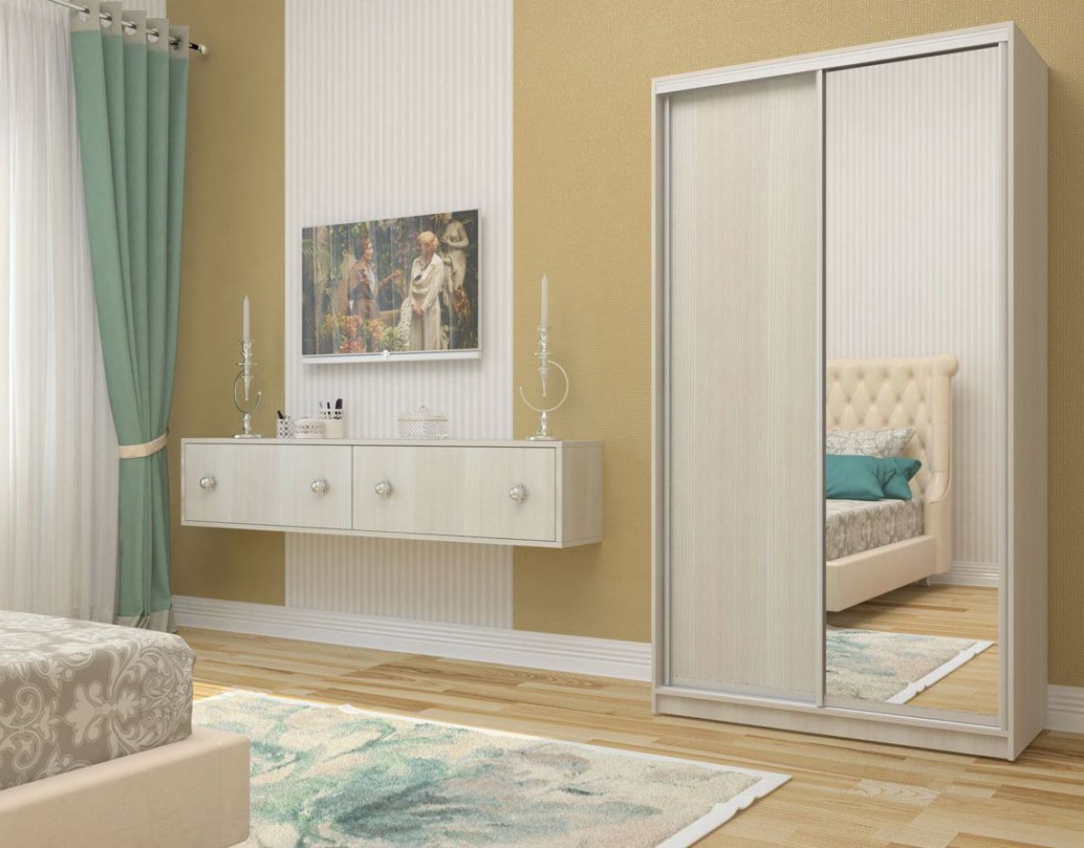 Шкаф-купе Ксения 1200 ЛДСП/Зеркало (ЛДСП 2 кат.) | фото 6