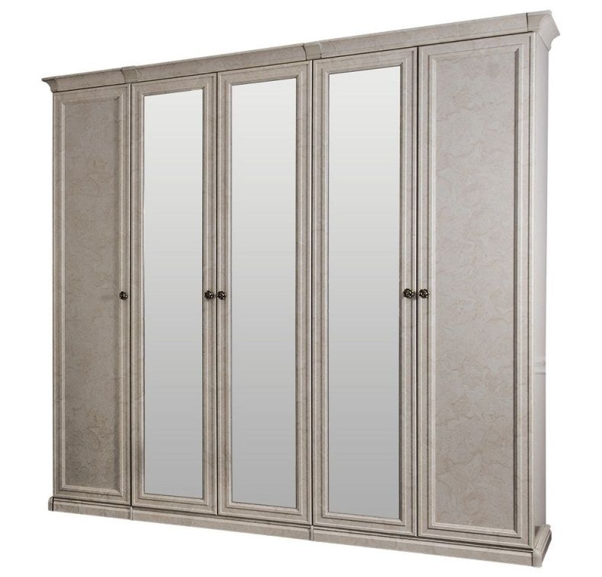Шкаф 5-ти створчатый (2+1+2) с зеркалом Афина (крем корень) | фото 2