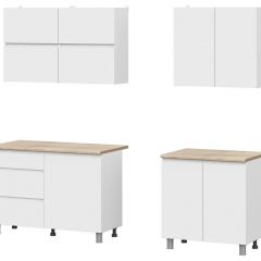 Кухонный гарнитур ТОКИО 2,0м (Серия 3) Белый текстурный/Дуб Сонома | фото 4