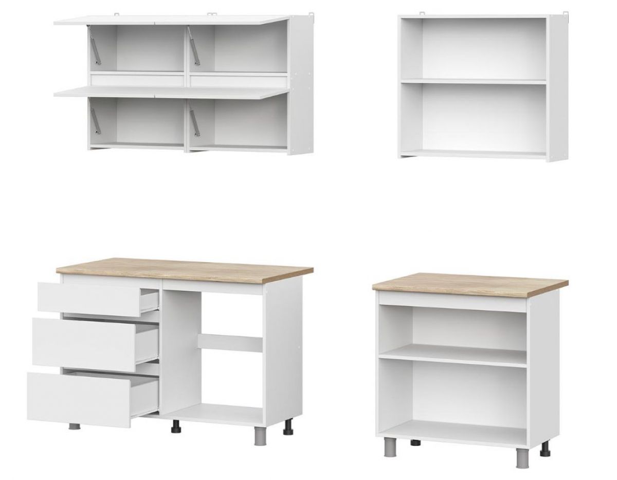 Кухонный гарнитур ТОКИО 2,0м (Серия 3) Белый текстурный/Дуб Сонома | фото 2