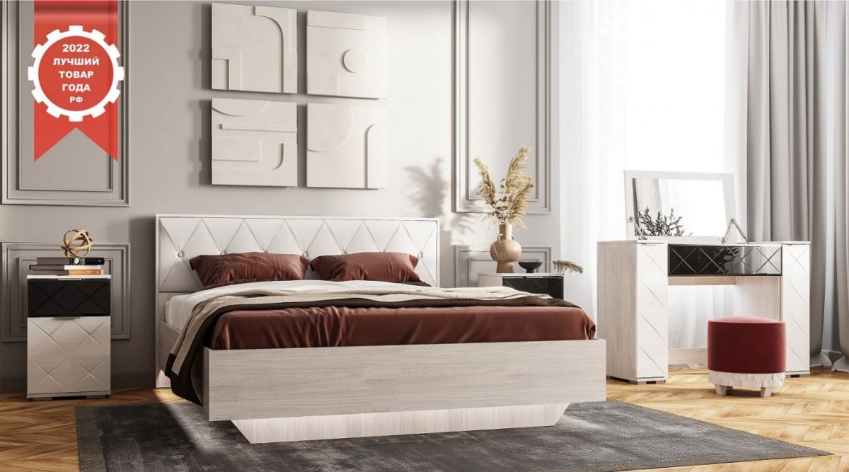 Спальня Кимберли (модульная) ясень белый/белый глянец | фото 22