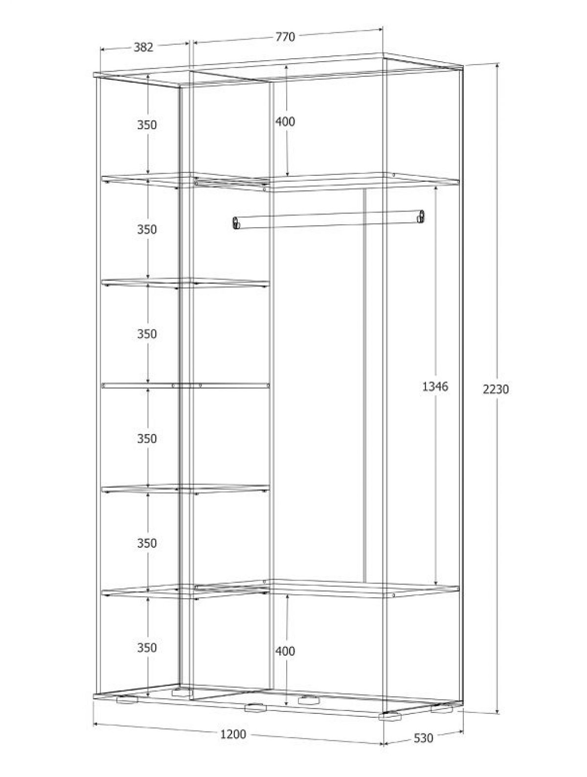 Шкаф Норден 1200 (Белый текстурный) | фото 3