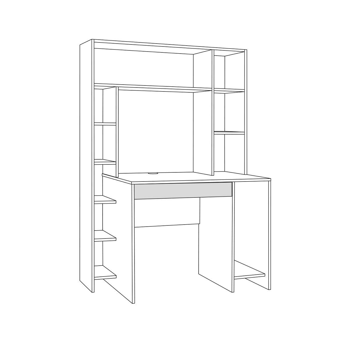 Стол компьютерный 12.71 Комфорт (Гикори Рокфорд Натуральный KO86 PW, Дымчатый Зеленый K521) | фото 3