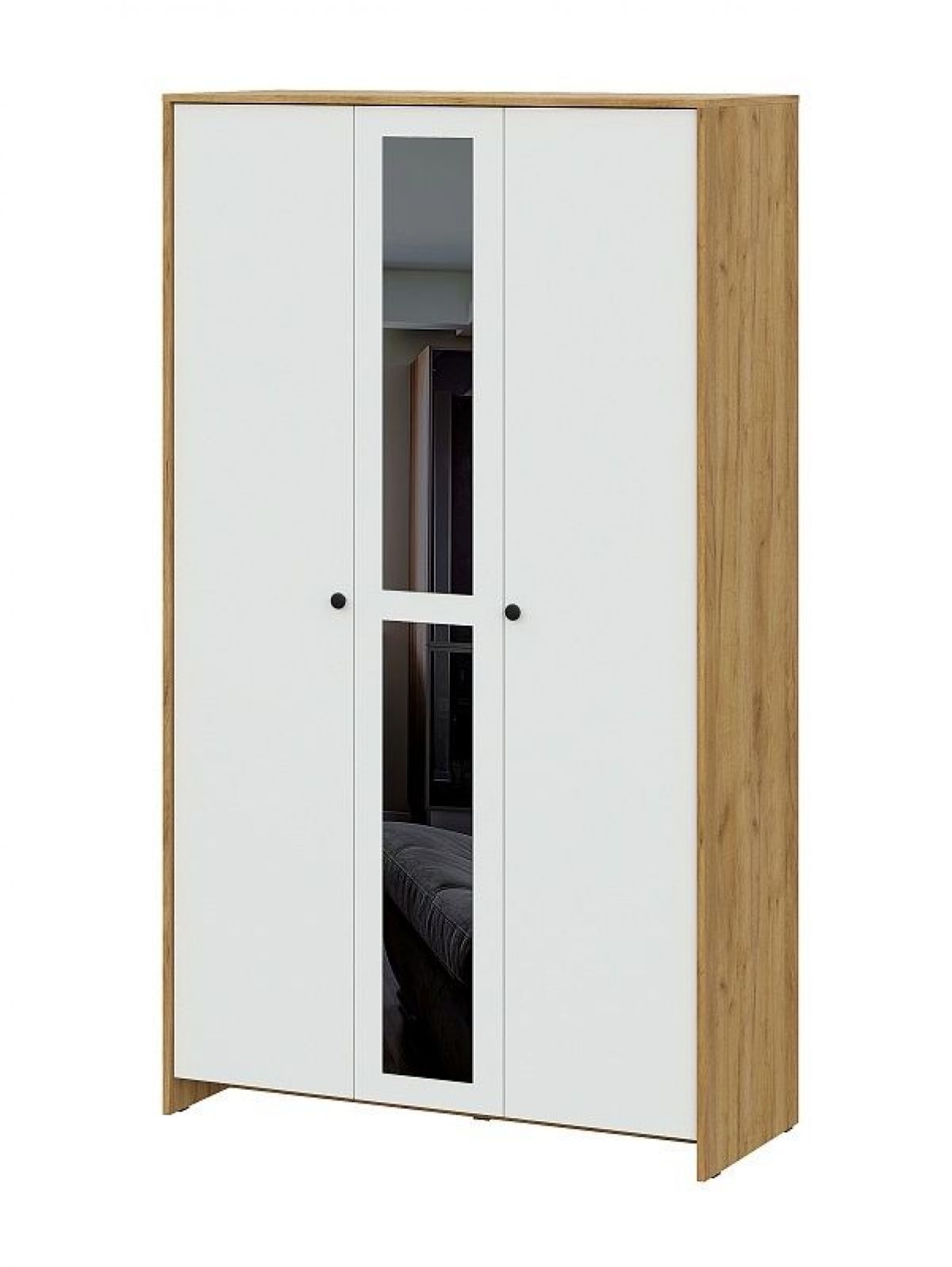 Спальный гарнитур Дольче (Дуб Золотой/Белый) модульный | фото 9