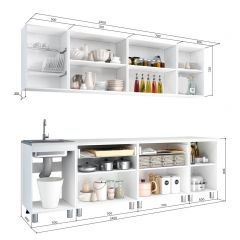 Кухня Айсбери 2.4 м (Белый/Дуб Сонома) | фото 2