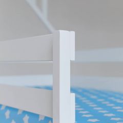 Кровать двухъярусная без крыши 80*160 Белый | фото 3