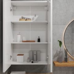 Шкаф навесной для ванной MH4-MA 600х960 (Белый-М 10.1.1) Белый глянец | фото 3