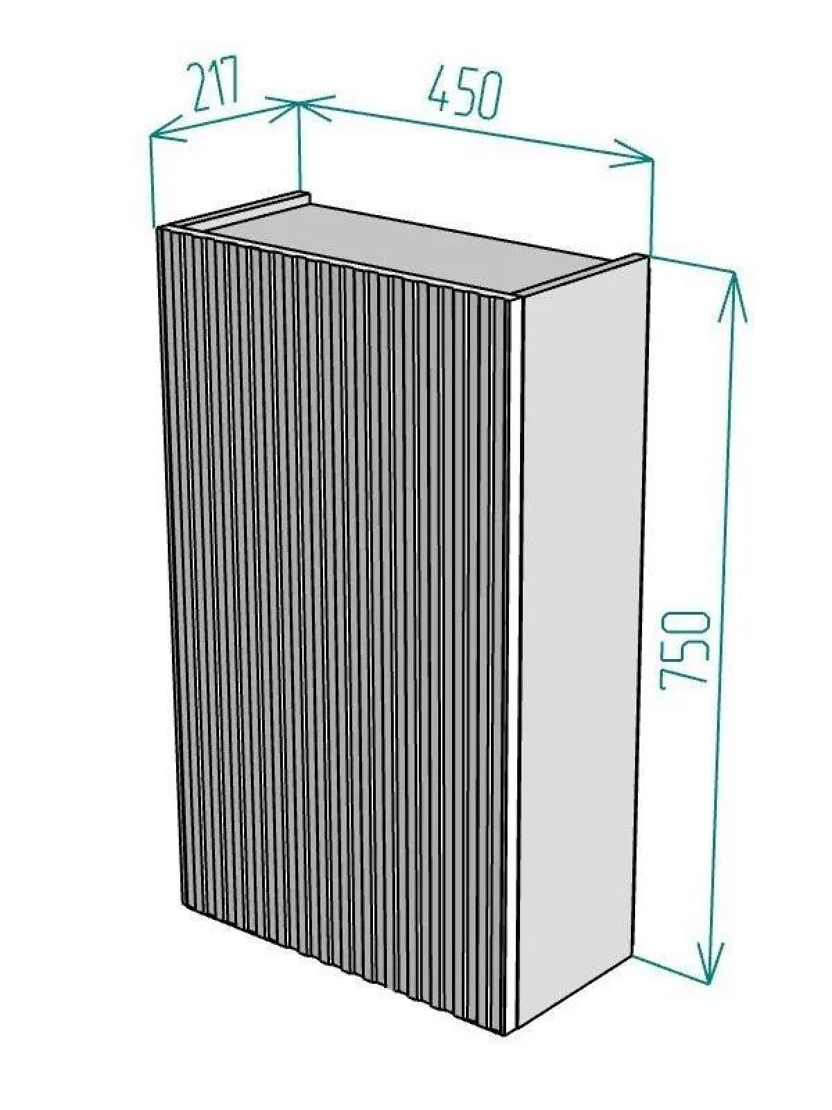 Шкаф навесной для ванной MH8-MA 600х750 (Белый-М 10.1.1) Белый глянец | фото 10