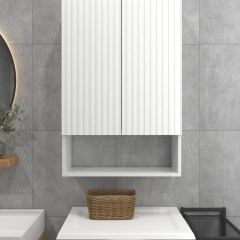 Шкаф навесной для ванной MH22-MA 600х960 (Белый-М 10.1.1) Белый глянец | фото 2