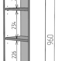 Шкаф навесной для ванной MH23-MA 300х960 (Белый-М 10.1.1) Белый глянец | фото 4