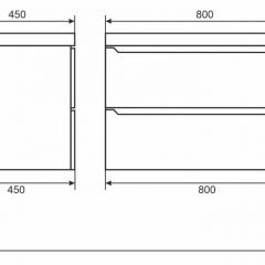 Тумба под раковину Uperwood Tanos 80 см, подвесная, черная матовая | фото 6