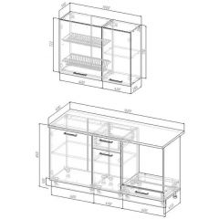 Кухонный гарнитур Антик 1600 (Стол. 38мм) | фото 2