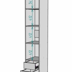 Шкаф Linnea MHR-1-4 2050х400х510 (Графит-М 11.1.25) | фото 3
