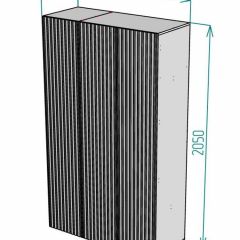 Шкаф Linnea MHR-3-2 2050х1200х510 (Графит-М 11.1.25) | фото 2