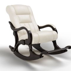 Кресло-качалка Родос 16-К-КР (экокожа\венге) КРЕМ | фото 2