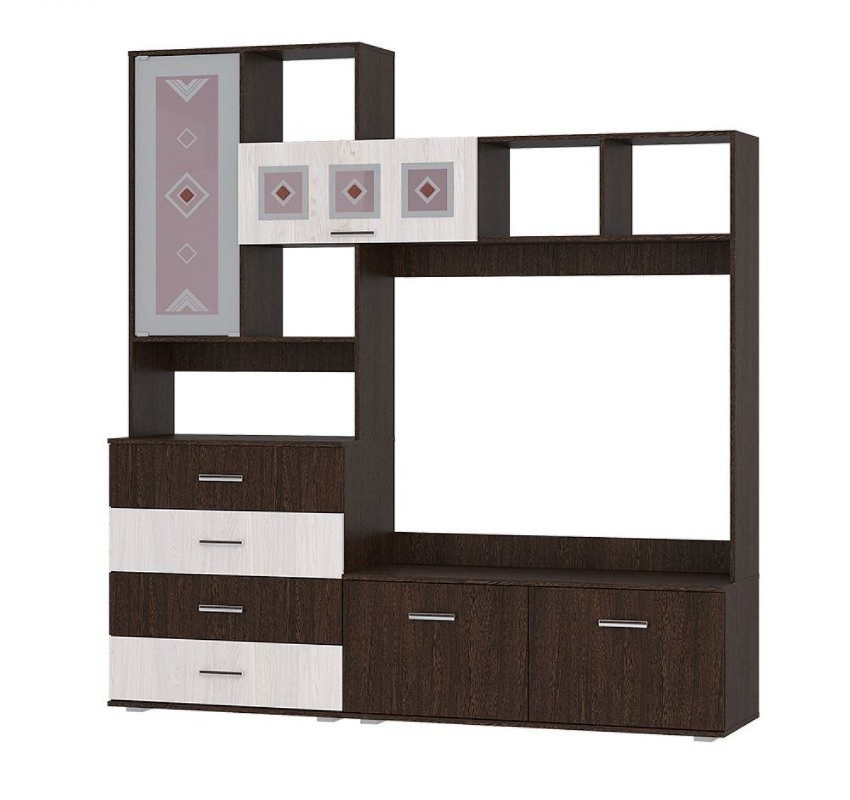 Гостиная Белла центральная секция (Венге/Ясень белый) | фото 2