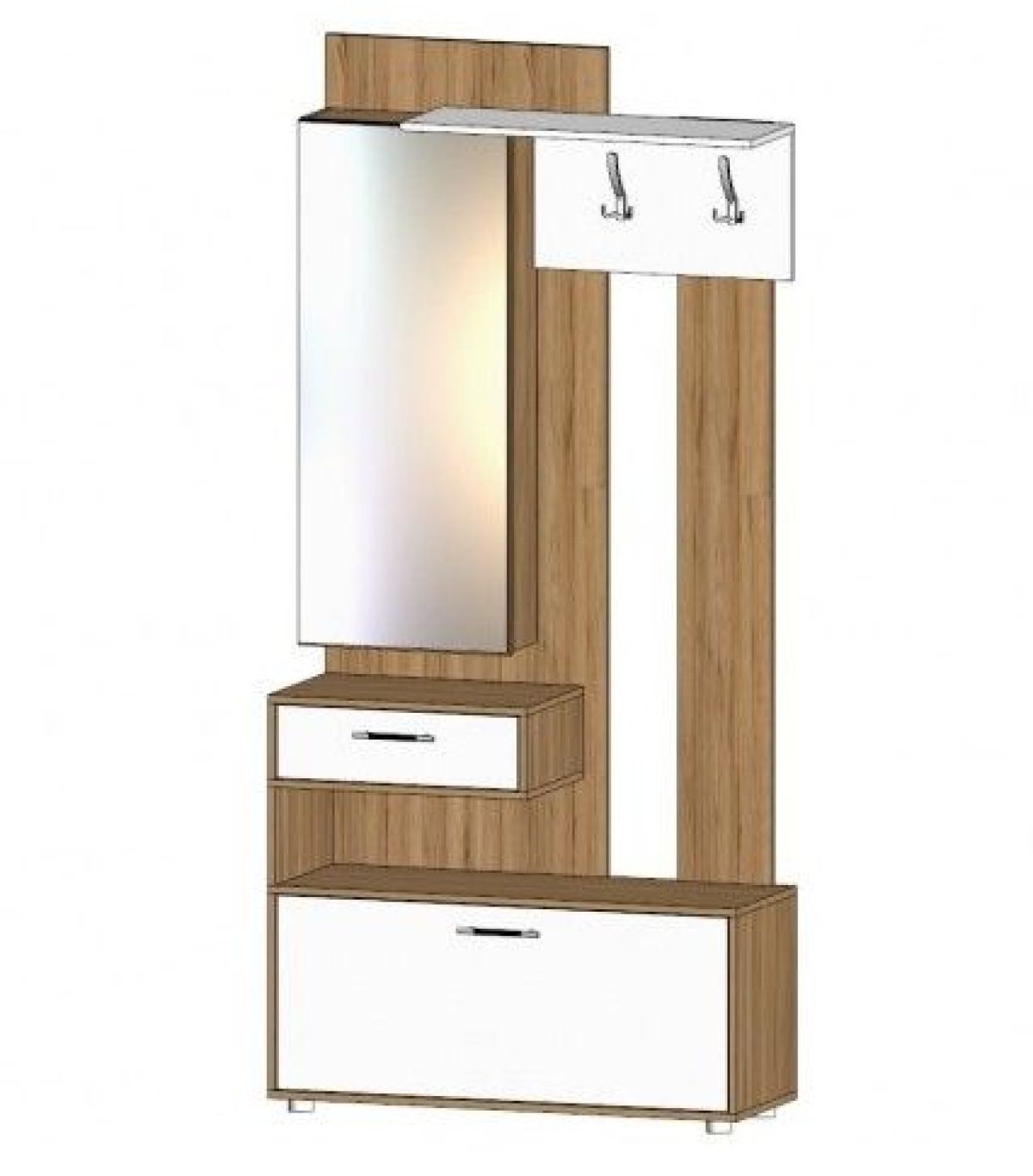 ИНФИНИТИ Прихожая (Секция с зеркалом + шкаф-пенал) | фото 8