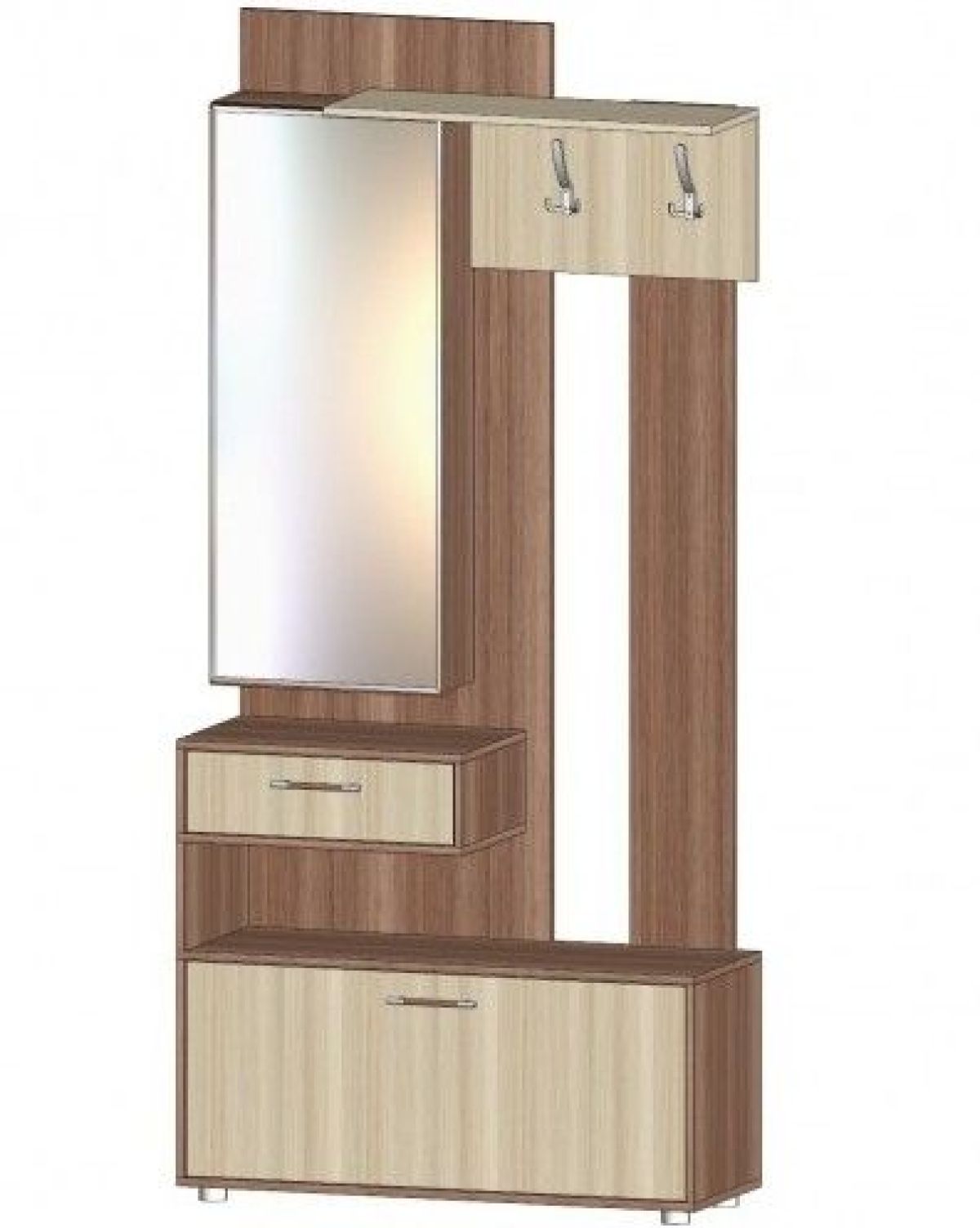 ИНФИНИТИ Прихожая (Секция с зеркалом + шкаф-пенал) | фото 10