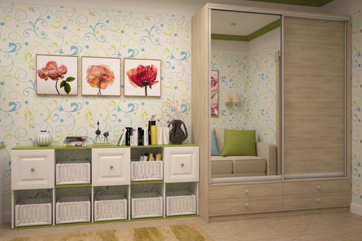 Шкаф-купе Ольга 1700 ЛДСП+Зеркало (ЛДСП 1 кат.) | фото 4