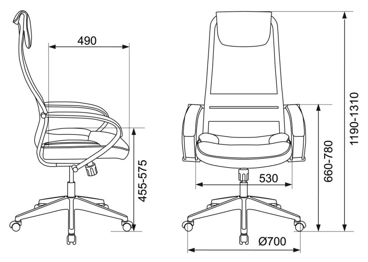 Кресло руководителя Бюрократ CH-608/BLACK | фото 4